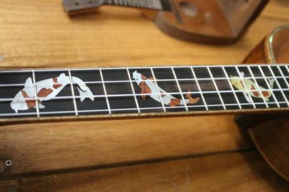 Tenor Ukulele - All Hawaiian Koa with Koi Fingerboard Inlay - Image 9