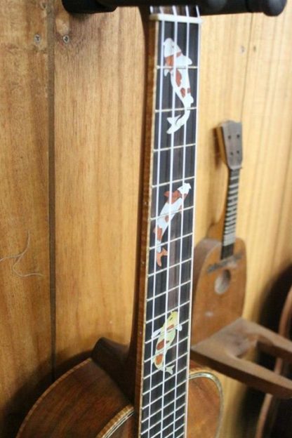 Tenor Ukulele - All Hawaiian Koa with Koi Fingerboard Inlay - Image 10
