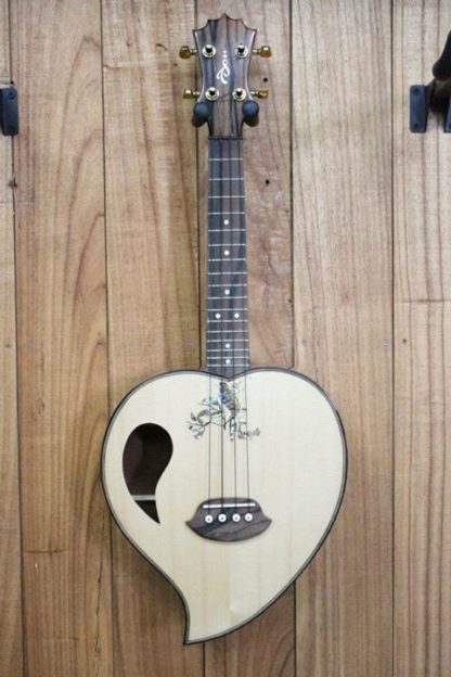 Heart-shaped Tenor Ukulele - Engelmann Spruce Top, Philippine Cedar Back and Sides