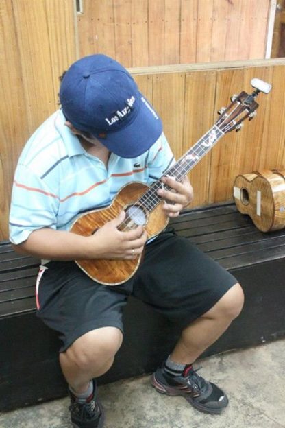 Tenor Ukulele - All Hawaiian Koa with Koi Fingerboard Inlay - Image 24