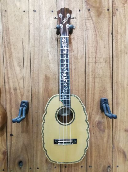 Pineapple-carved Humpback Tenor Ukulele - Engelmann Spruce Top, Acacia Back and Sides