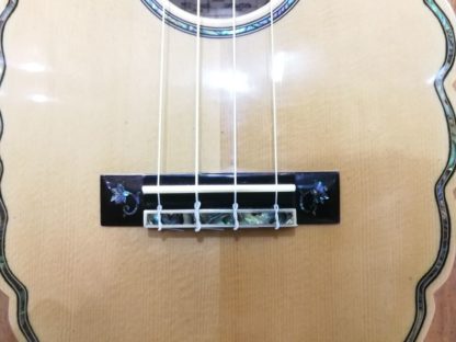 Pineapple-carved Humpback Tenor Ukulele - Engelmann Spruce Top, Acacia Back and Sides - Image 10