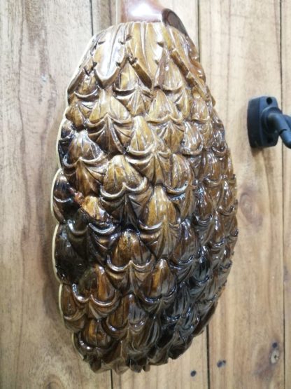 Pineapple-carved Humpback Tenor Ukulele - Engelmann Spruce Top, Acacia Back and Sides - Image 7