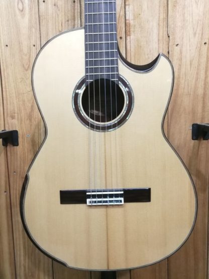 Humpback Classical Guitar – Engelmann Spruce Top and Acacia Back and Sides with Cut-away - Image 6