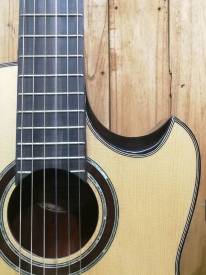 Humpback Classical Guitar – Engelmann Spruce Top and Acacia Back and Sides with Cut-away - Image 11