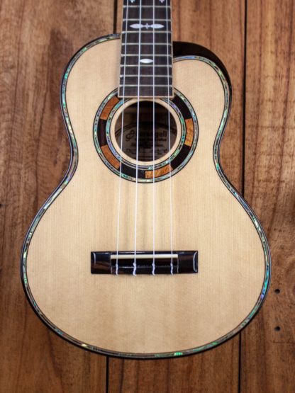 Concert Ukulele - Engelmann Spruce Top, Figured Mango Back and Sides - Image 5