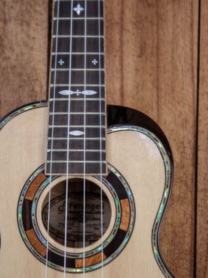 Concert Ukulele - Engelmann Spruce Top, Figured Mango Back and Sides - Image 10