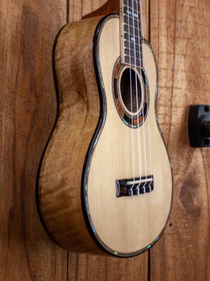 Concert Ukulele - Engelmann Spruce Top, Figured Mango Back and Sides - Image 6