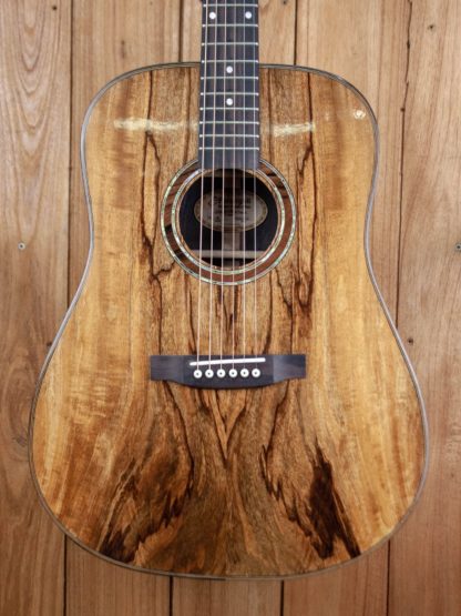 Dreadnought - Spalted Mango top, Philippine Ebony back and sides - Image 5