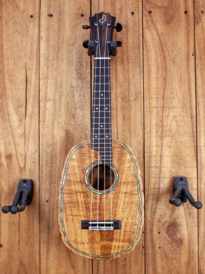 Concert Ukulele - Hawaiian Koa top, Pineapple-carved Acacia back
