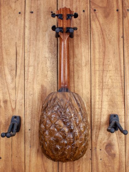 Concert Ukulele - Hawaiian Koa top, Pineapple-carved Acacia back - Image 4