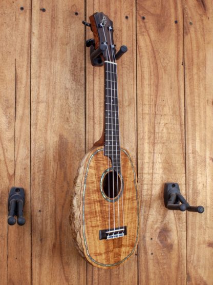 Concert Ukulele - Hawaiian Koa top, Pineapple-carved Acacia back - Image 2