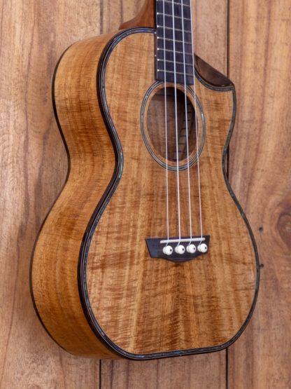 Tenor Ukulele - Curly Hawaiian Koa Top, Back and Sides - Image 6