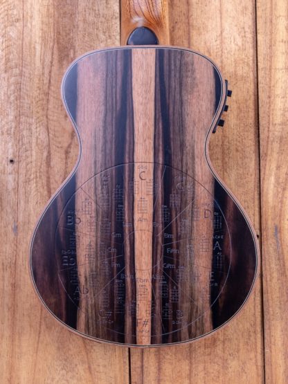 Super Concert Thin Body Ukulele - Mango Top, Philippine Ebony Back and Sides - Image 8