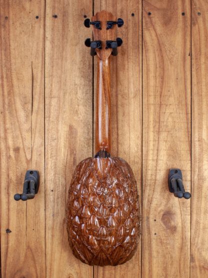 Tenor Ukulele - Spalted Mango top, Pineapple-carved Acacia back - Image 4