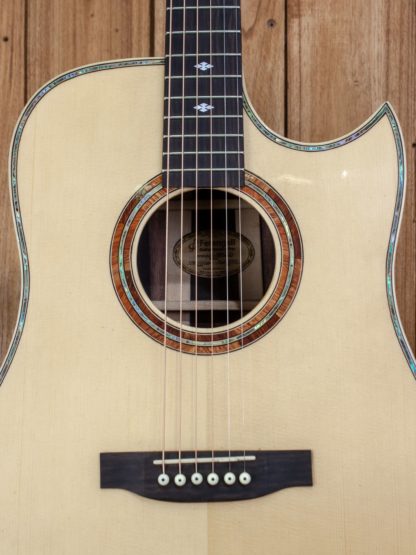 Custom Build #132 - Engelmann Spruce Top, Philippine Ebony Back and Sides Dreadnought Guitar - Image 9