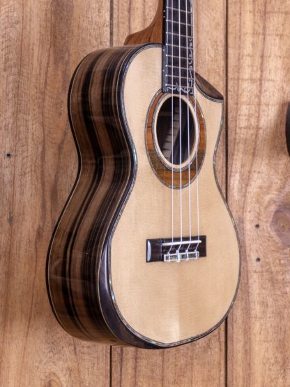 Tenor Ukulele - Engelmann Spruce Top, Philippine Ebony Back and Sides - Image 6