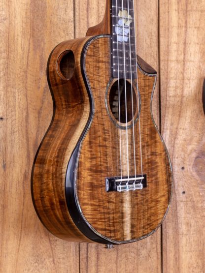 Super Concert Ukulele - Curly Hawaiian Koa Top, Back and Sides - Image 6