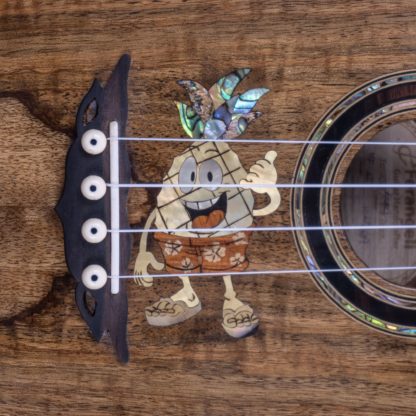 Custom Build #199 - Spalted Mango/Acacia Pineapple-carved Concert Ukulele - Image 7