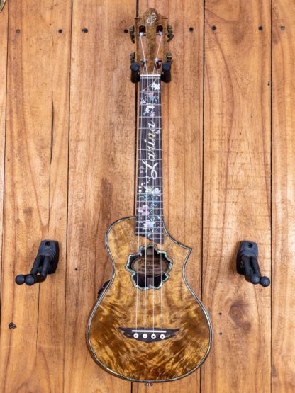Custom Build #236 - Super Concert Thin Body Ukulele - Figured Mango Top, Philippine Ebony Back and Sides
