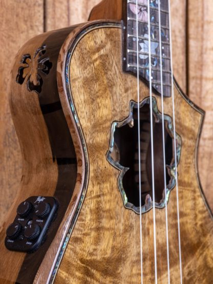 Custom Build #236 - Super Concert Thin Body Ukulele - Figured Mango Top, Philippine Ebony Back and Sides - Image 7